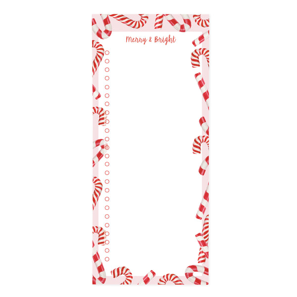 Candy Cane Holiday Magnetic Notepad