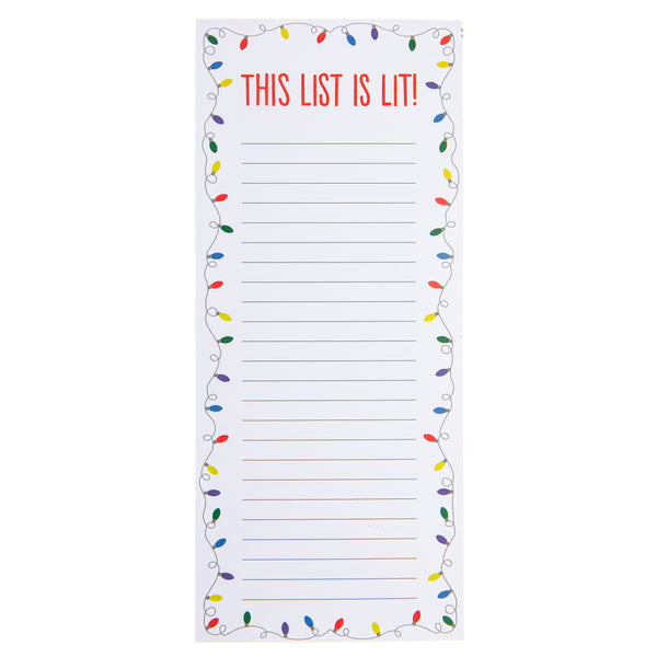 List is Lit Holiday Magnetic Notepad