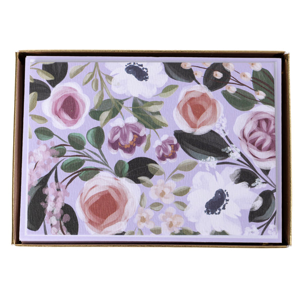 Painted Floral Boxed Cards