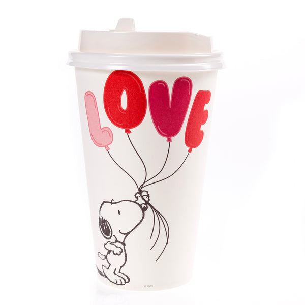 Snoopy Love Balloons Disposable Travel Cup