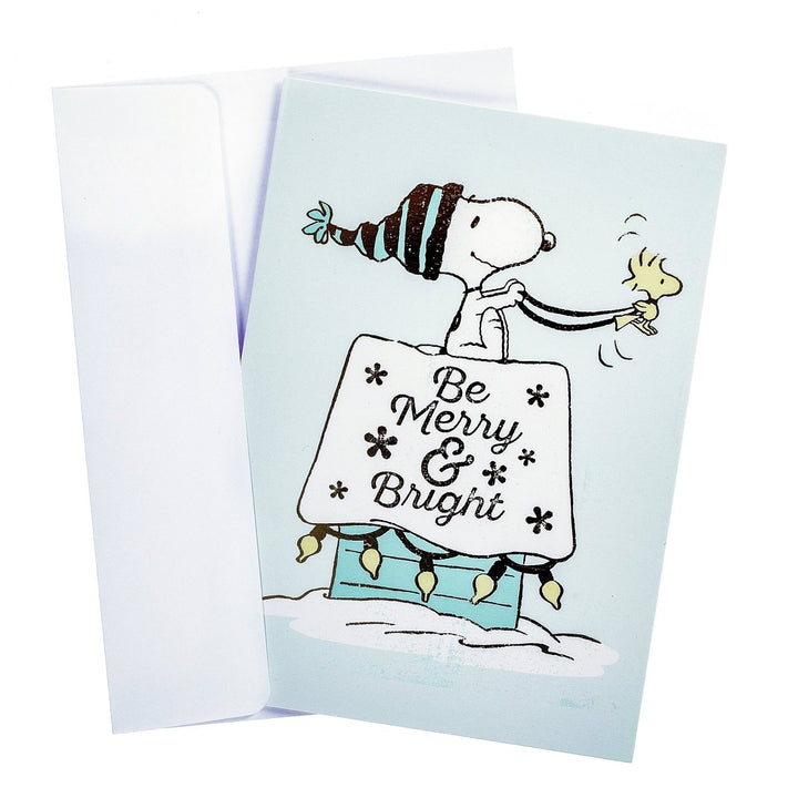 Be Merry and Bright Snoopy Large Classic Holiday Boxed Card - Graphique de France