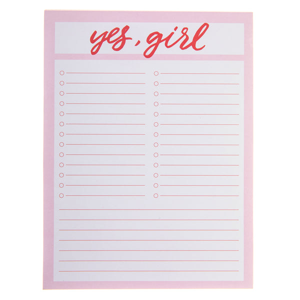 Yes, Girl Large Notepad