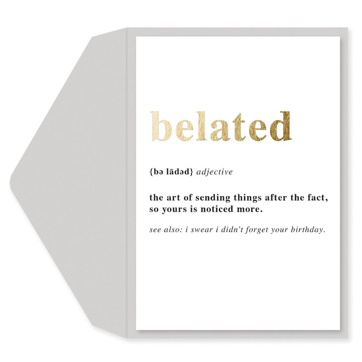 Belated Definition Birthday Card - Graphique de France