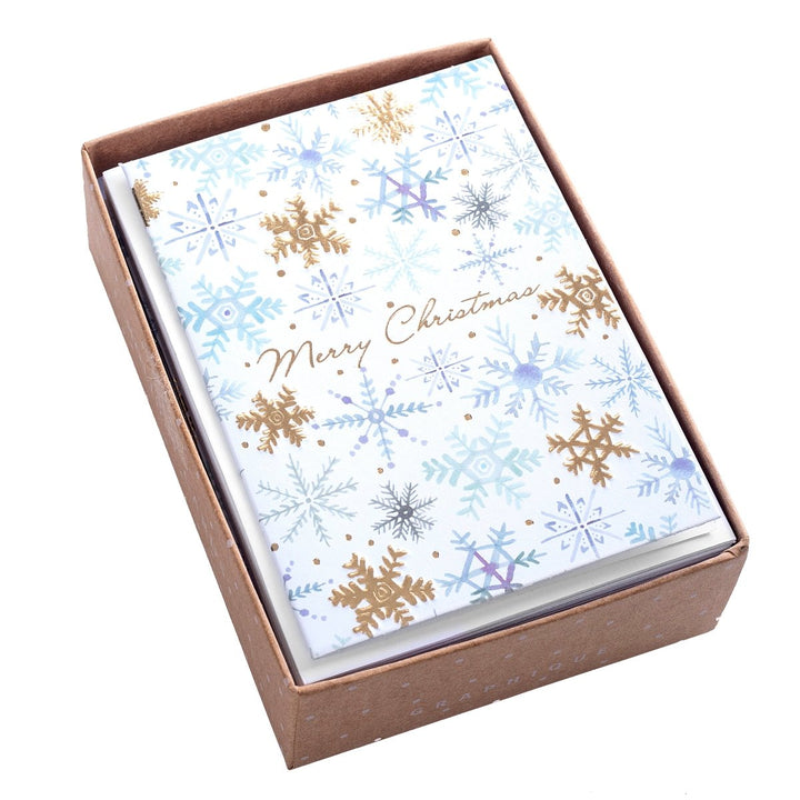 Blue Snowflakes Petite Boxed Cards - Graphique de France