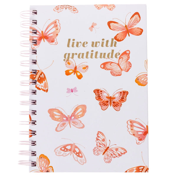 Butterfly 6 x 8 Spiral Hard Cover Journal - Graphique de France