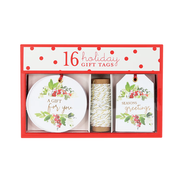 Holly and Berries Holiday Gift Tag Box Set