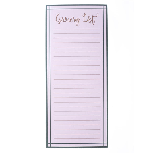 Green Grocery List Magnetic Notepad