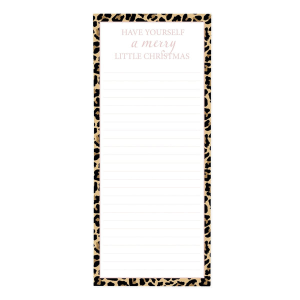 Cheetah Print Border Holiday Magnetic Notepad - Graphique de France