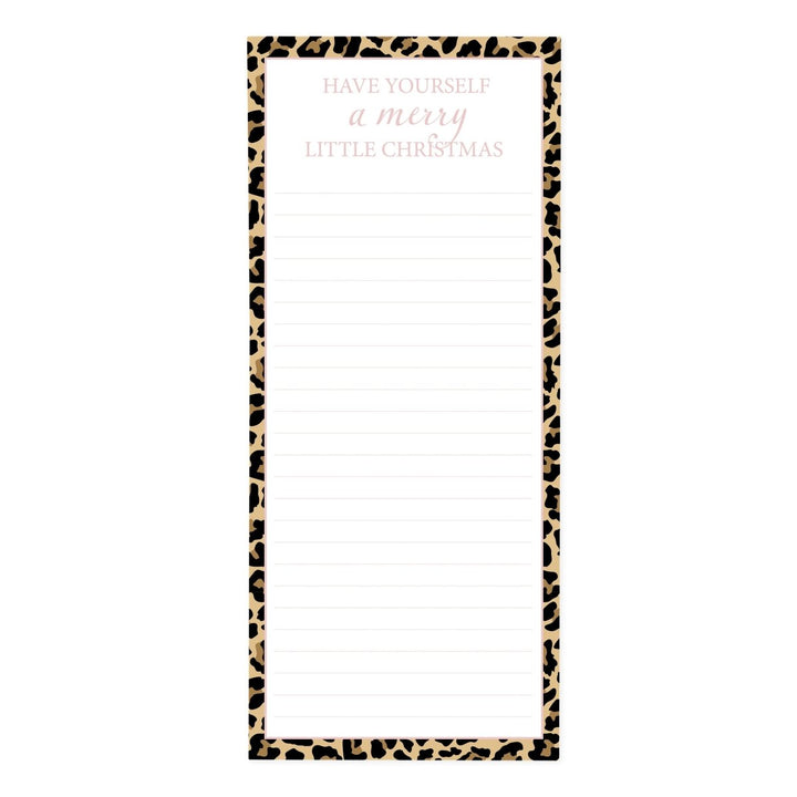 Cheetah Print Border Holiday Magnetic Notepad - Graphique de France