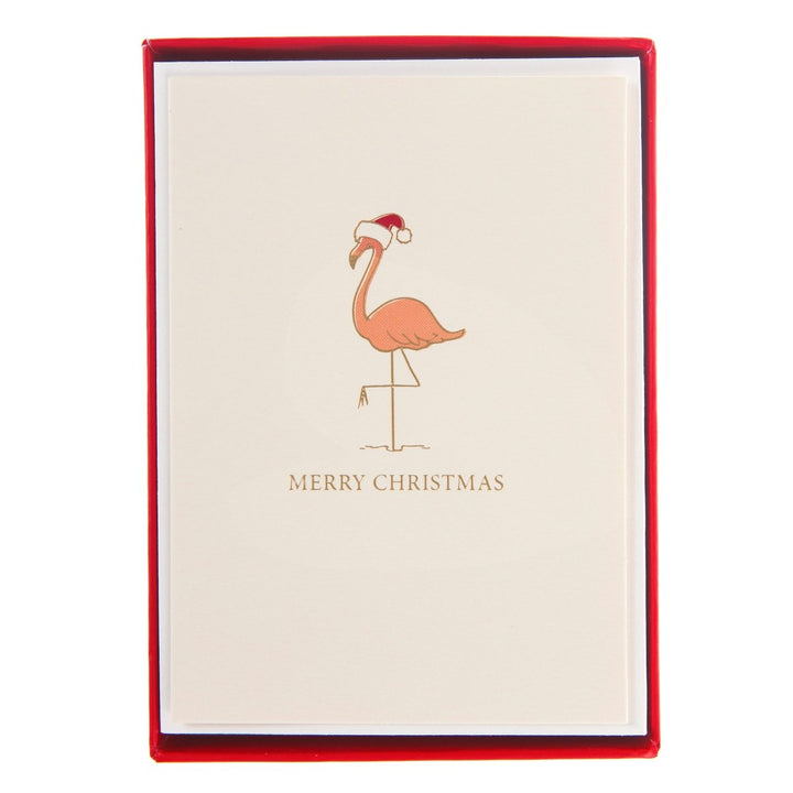 Christmas Flamingo Petite Boxed Cards - Graphique de France