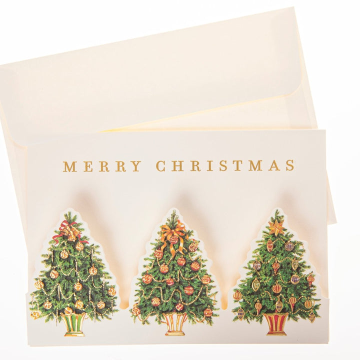 Christmas Tree Trio Large Signature Holiday Boxed Card - Graphique de France