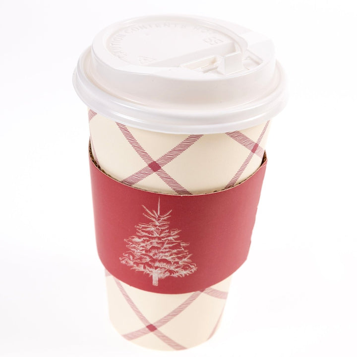 Classic Tree and Plaid Holiday Disposable Travel Cup - Graphique de France