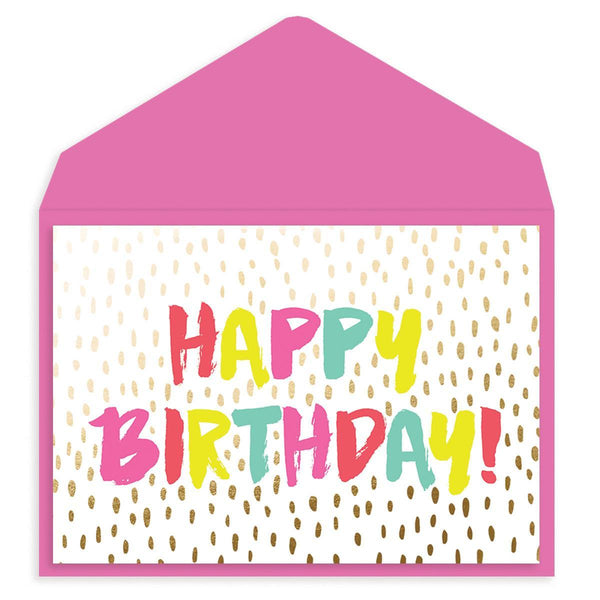 Colorful Brushed Birthday Card - Graphique de France