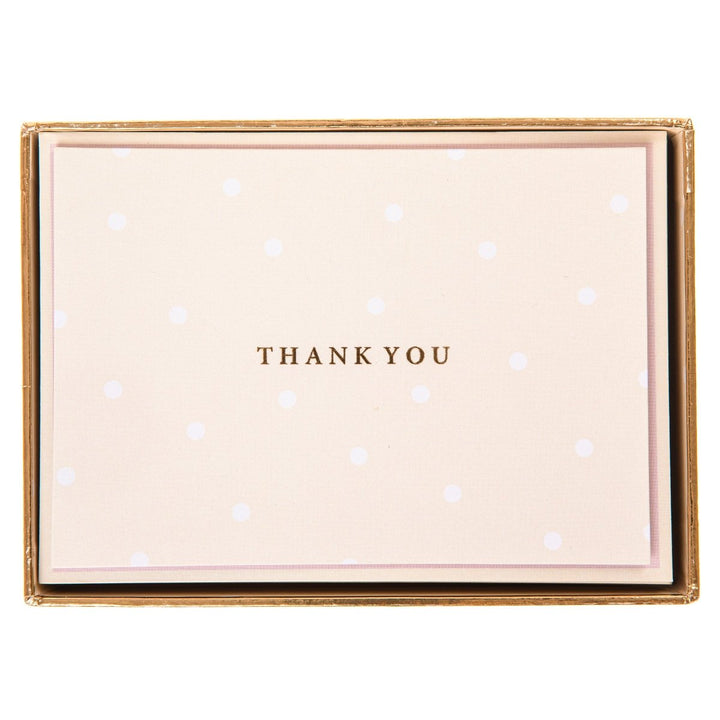 Cream Polka Dot Boxed Cards - Graphique de France