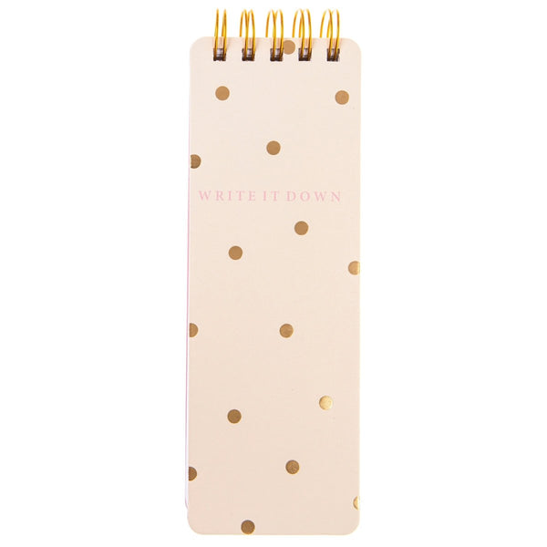 Cream Polka Dot Reporter Notepad - Graphique de France