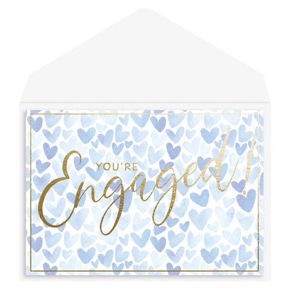 Engaged hearts Engagement Card