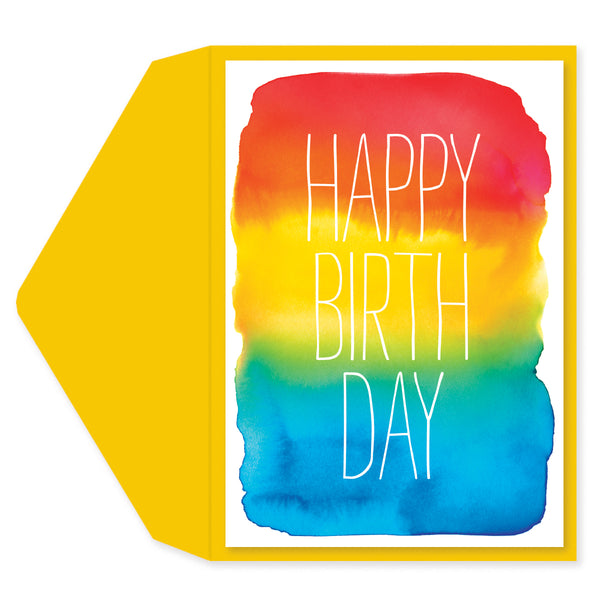 Bright Watercolor Birthday Card