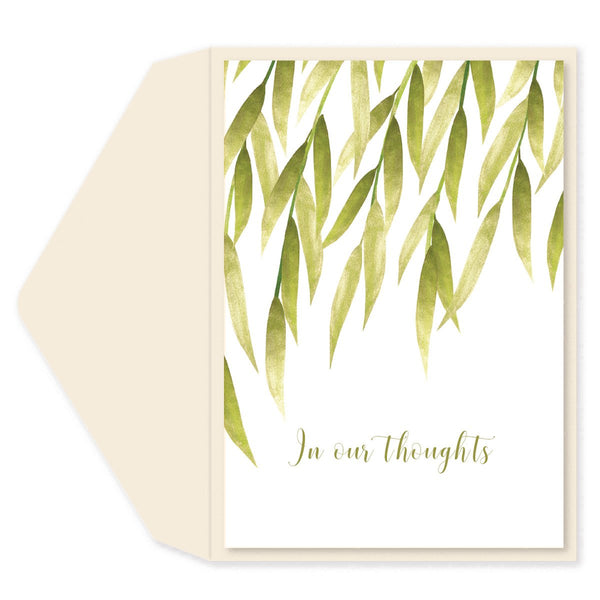 Willow leaves Sympathy Card