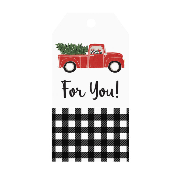 Red Truck Single Holiday Gift Tags
