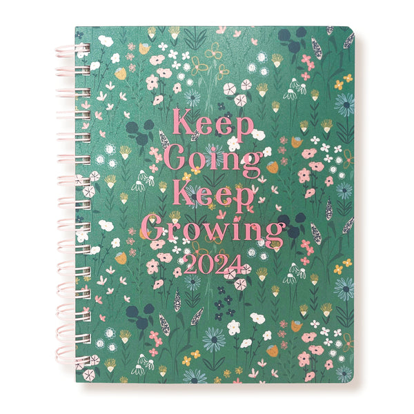 Dainty Floral 6 x 8 18-Month Frosted Cover Planner