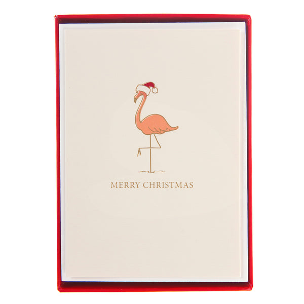 Christmas Flamingo Petite Boxed Cards