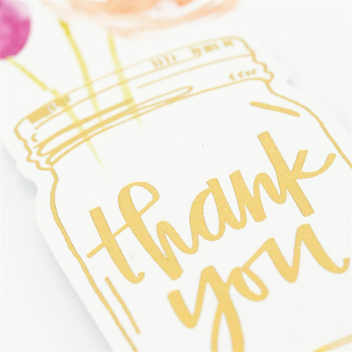 Floral Jar Thank You Handmade Card - Graphique de France