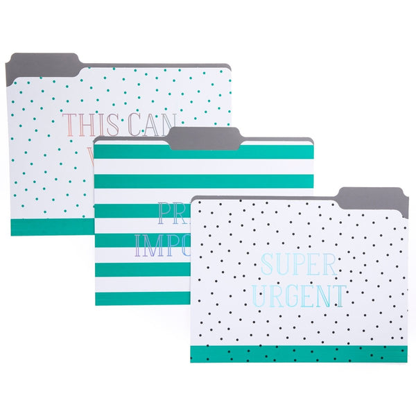 Green Dots File Folder Set - Graphique de France