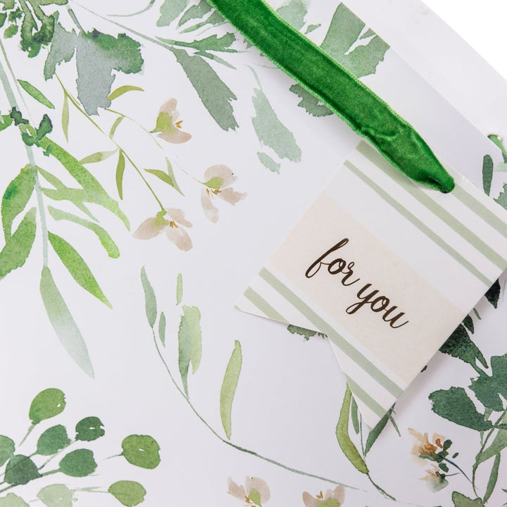 Green Floral Large Gift Bag - Graphique de France