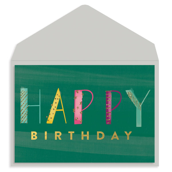 Green Watercolor Birthday Card - Graphique de France