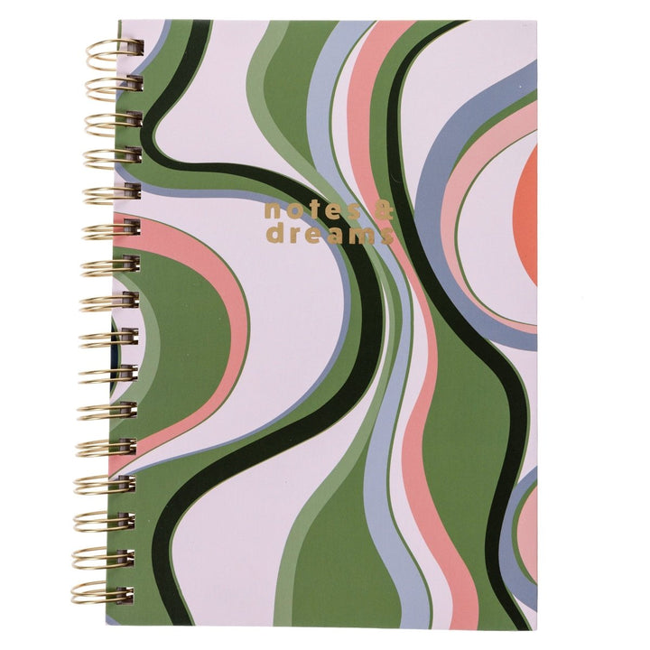 Groovy Notes 6 x 8 Spiral Hard Cover Journal - Graphique de France