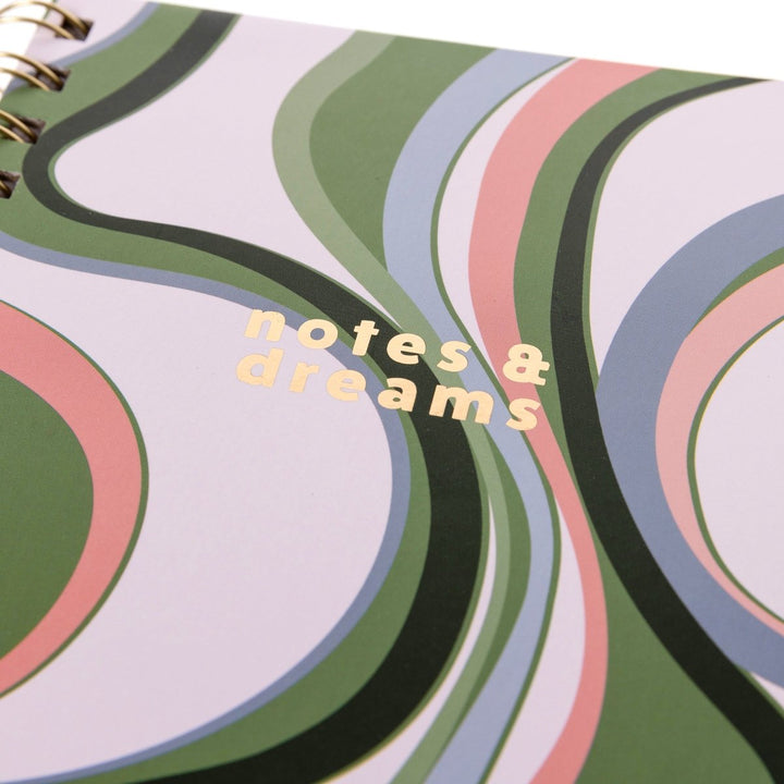 Groovy Notes 6 x 8 Spiral Hard Cover Journal - Graphique de France