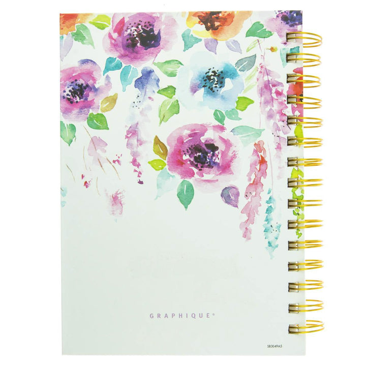 Hanging Flowers 6 x 8 Spiral Hard Cover Journal - Graphique de France