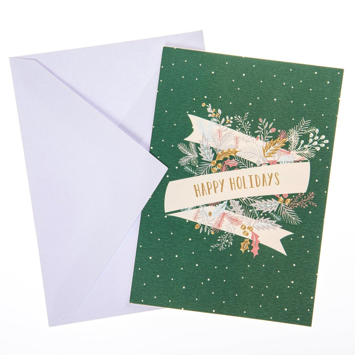 Happy Holidays Banner Petite Boxed Cards - Graphique de France