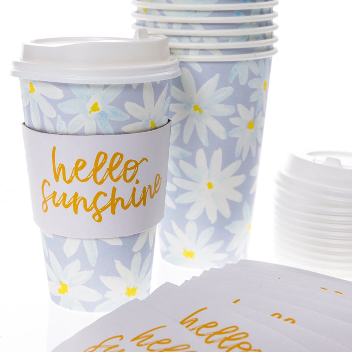 Hello Sunshine Flowers Disposable Travel Cup - Graphique de France