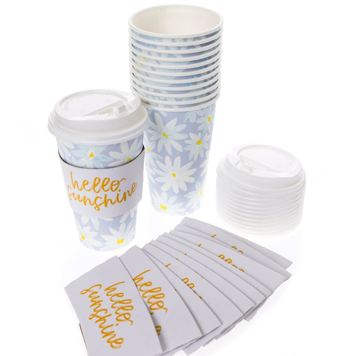 Hello Sunshine Flowers Disposable Travel Cup - Graphique de France