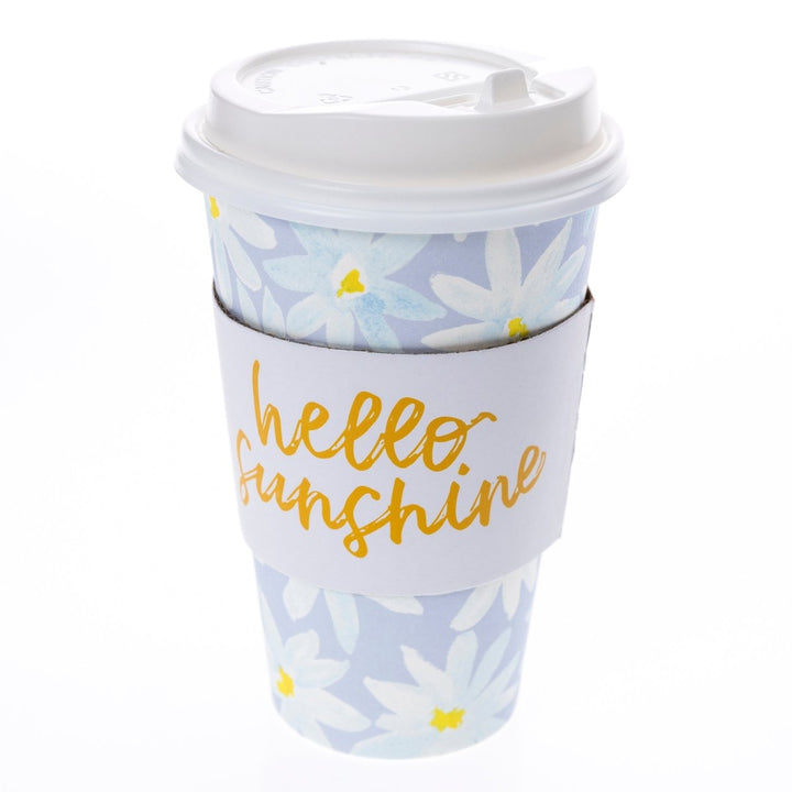 Hello Sunshine Flowers Disposable Travel Cup - Graphique de France