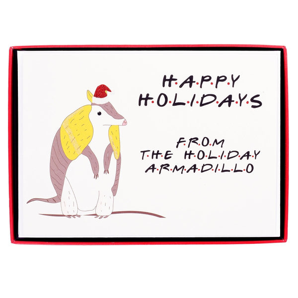 Holiday Armadillo Large Classic Holiday Boxed Card - Graphique de France