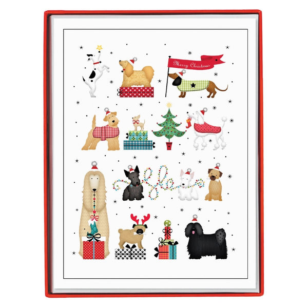 Holiday Dogs Large Classic Holiday Boxed Card - Graphique de France