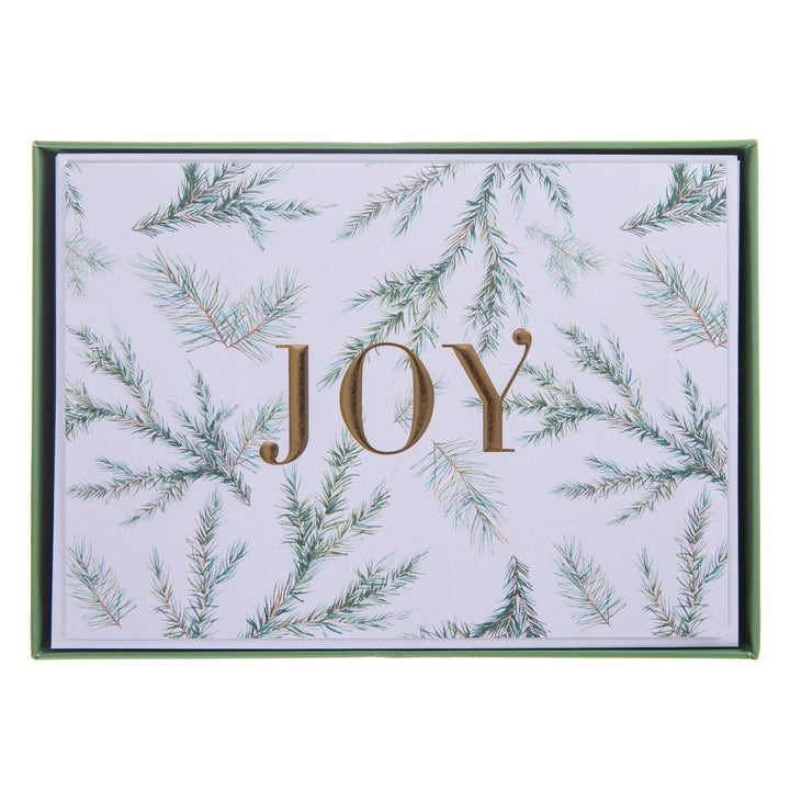 Joy Branches Large Classic Holiday Boxed Card - Graphique de France