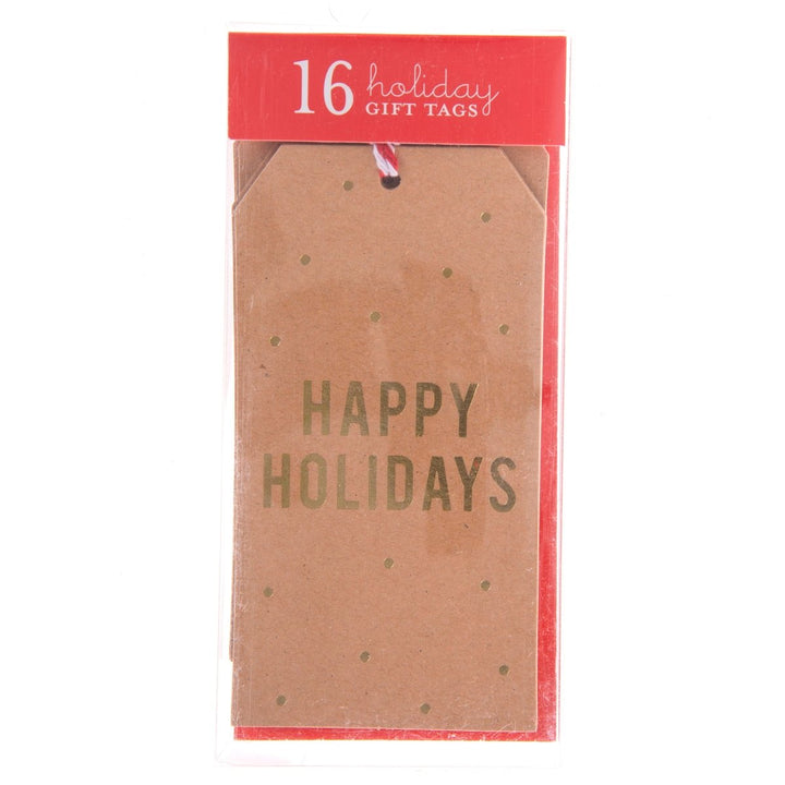 Kraft and Gold Single Holiday Gift Tags - Graphique de France
