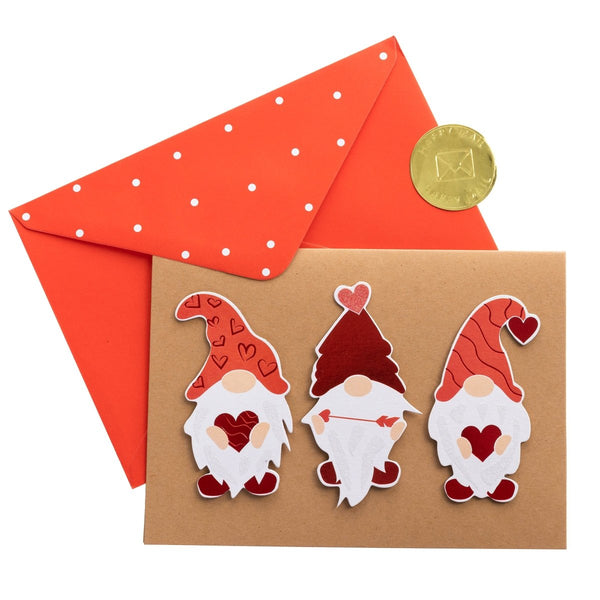 Kraft Gnomes Love Handmade Card - Graphique de France