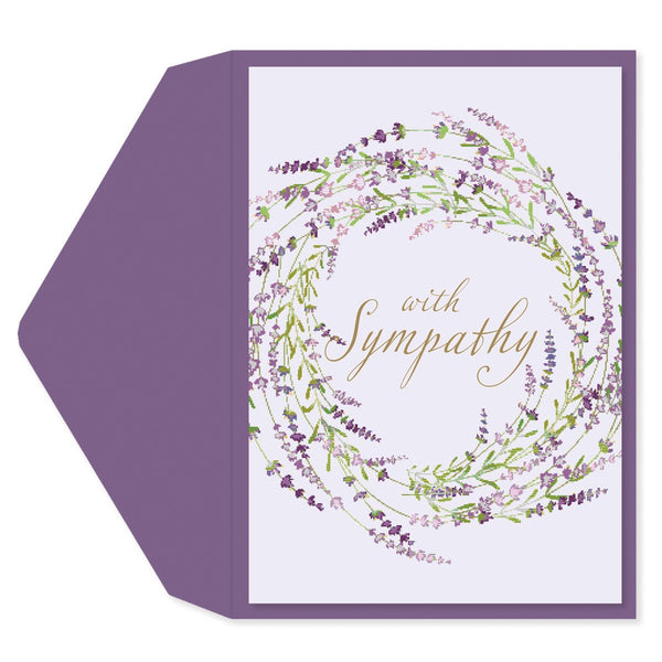 Lavender Wreath Sympathy Card - Graphique de France