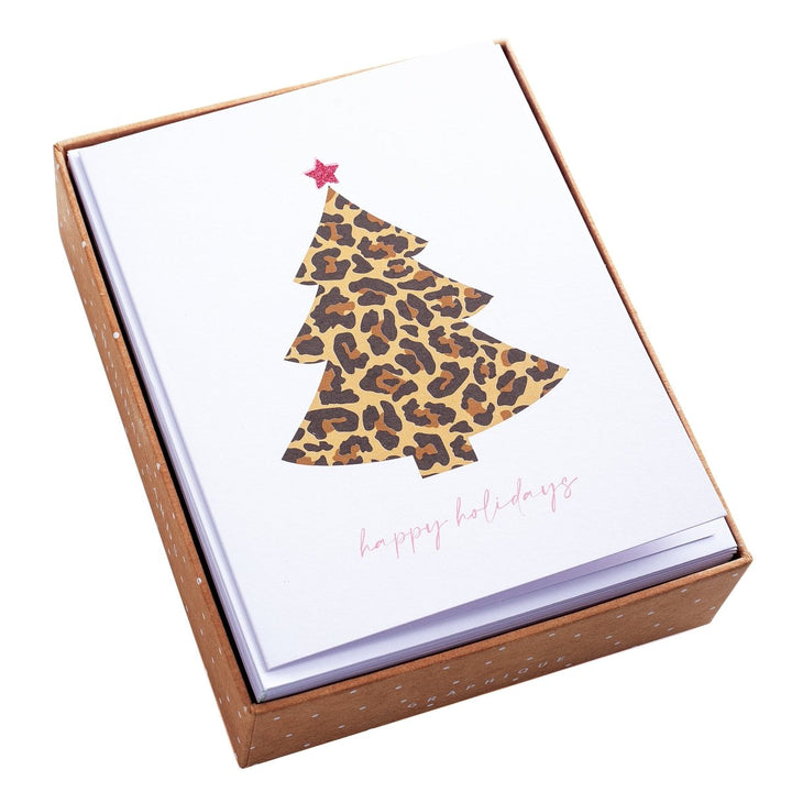 Leopard Tree Mid - Sized Holiday Boxed Card - Graphique de France