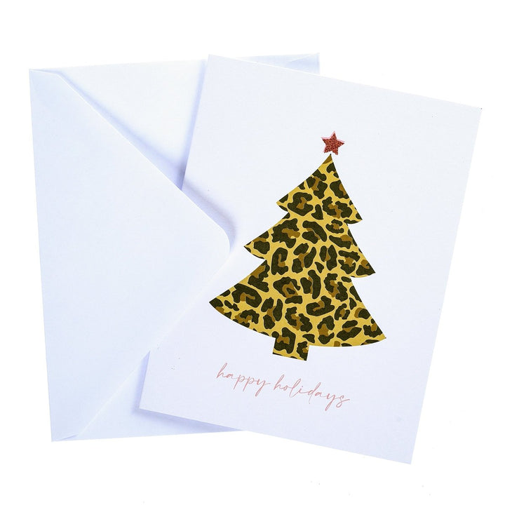 Leopard Tree Mid - Sized Holiday Boxed Card - Graphique de France