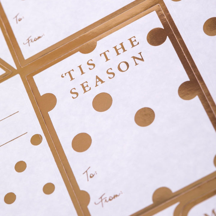 Modern Gold Holiday Gift Labels - Graphique de France