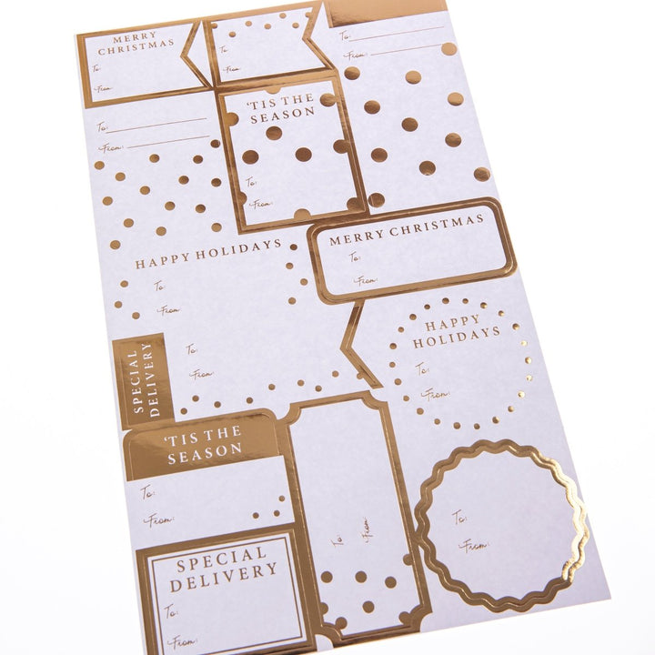 Modern Gold Holiday Gift Labels - Graphique de France