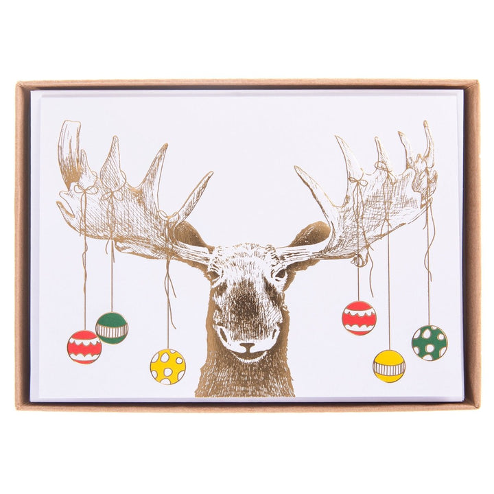 Moose Antlers Large Classic Holiday Boxed Cards - Graphique de France