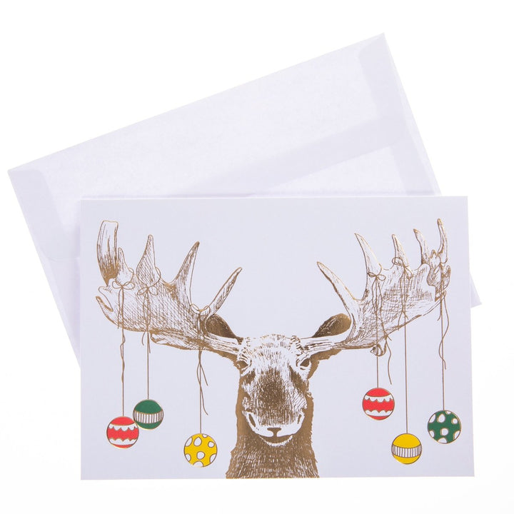 Moose Antlers Large Classic Holiday Boxed Cards - Graphique de France