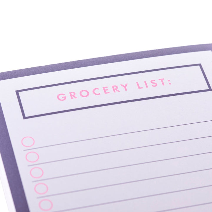 Navy Pink Grocery List Magnetic Notepad - Graphique de France