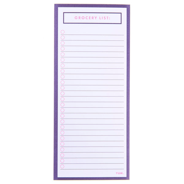 Navy Pink Grocery List Magnetic Notepad - Graphique de France